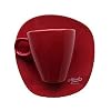 Alfredo Milchkaffee-Tassen mit Untertassen rot 'Walk�re' 6 St�ck