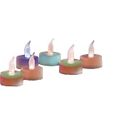Color Changing Everlasting Tealights with 7 Rainbow Colors- Six Tealights