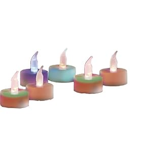 Color Changing Everlasting Tealights with 7 Rainbow Colors- Six Tealights