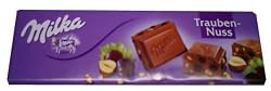 Milka Milk Chocolate with raisins and hazelnuts, 250g