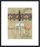 Victoria's Garden II (PT) by Chariklia Zarris 13.00X19.00 Framed with Black Metal Frame