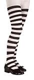 Girls White/Black Striped Tights