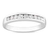 Sterling Silver 1/2 CT TDW Round White Diamond Anniversary Ring (G-H, I3)