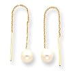 14k 5.75mm Pearl Threader Earrings