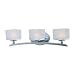 Maxim Lighting 19053FTPC Elle 3-Light Bath Vanity, Polished Chrome Finish with Frosted Glass