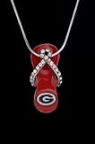 University of Georgia Bulldogs Flip-Flop Pendant Charm Medal College Red WITHOUT CHAIN-PENDANT ONLY