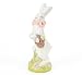 Pack of 3 White Bunny Rabbit with Basket of Easter Eggs Table Decorations 12.5