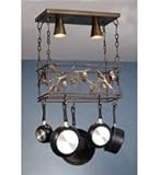 24 Inch L Pinecone Pot Rack Ceiling Fixture