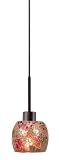 Eglo 28861A Sabana 1 Light Pendant Light Fixture, Antique-Brown