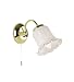 Kitchen & Housewares : 1 Light Wall Bracket Brassed with Opal Glass 60 Watt Candle