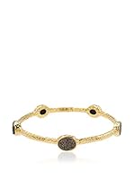 Etrusca Brazalete Silver Drusy Hammered Dorado