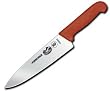 Victorinox Cutlery 8-Inch Chef's Knife, Red Fibrox Handle
