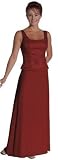 #1031 - BEST SELLER - Formal Evening Gown. One piece A-line skirt, tank dress with embroidery and back spaghetti crisscross ties