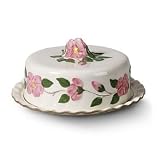 Franciscan Desert Rose 12-1/2-Inch Cake Plate with Cover