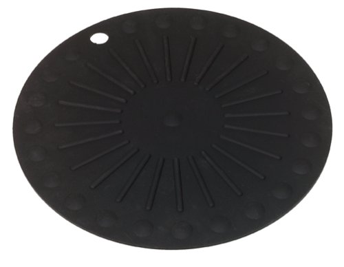 Round HotSpot Silicone Trivet, Black