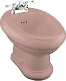 Kohler Revival centerset bidet, plumbed for horizontal spray bidet faucet Wild Rose   K 4832 45