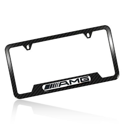 Mercedes-Benz AMG Carbon Fiber Look Steel License Frame On Sale