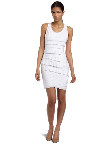 BCBGMAXAZRIA Womens Di Ruffled Tank Dress
