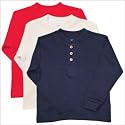 Boys Long Sleeve Ribbed Knit Henley
