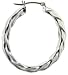 Italian Hoop, Thick Twisted Square Tube,