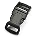 SciencePurchase 120 Pack of Black Contoured Side Release Plastic Buckles for 1/2