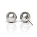 HinsonGayle 10.0-10.5mm Silver Cultured Pearl Stud Earrings (Sterling Silver)