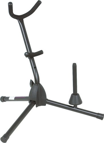 On Stage Stands Alto Tenor Sax Stand with Flute Clarinet Peg