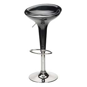 Winsome Spectrum AirLift Adjustable Stool, Black and Chrome by Winsome