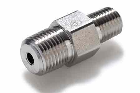 Parker 2-1 MHN-SS-01 316 Stainless Steel Pipe Male Hex Nipple NPT 1/2F X 1/2F