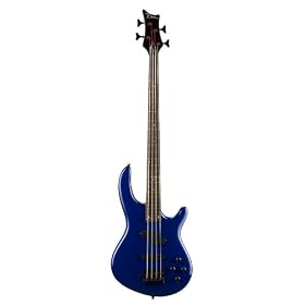Dean Edge Bass Guitar, 4 with PJ Pickups, Deep Blue