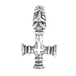 Thor's Hammer (Cross) Pendant in Sterling Silver, #8711