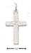Sterling Silver Small DC Cross Center Flower And Vine Charm