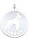 boxer14 - 14K White Gold Engraveable Boxer Disc Charm