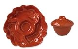 Pfaltzgraff Solid Plymouth NUTMEG 3 Section Leaf Server