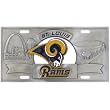 St. Louis Rams Zinc License Plate - NFL Football Fan Shop Sports Team Merchandise