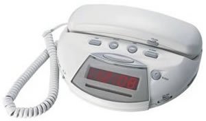 Northwestern Bell Corded Phone with AM/FM Clock Radio and Alarm (28501)