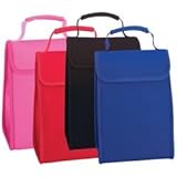 Extreme Pak 16pc Assorted Lunch Bag In Countertop Display 4pc Each Of Red Black Blue Pink