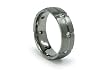 Titanium Ring with 8 CZ Satin High Polish 7mm