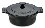 Cuisinart Chef's Classic Ceramic Bakeware 1-Quart-Quart Round Baker with Lid, Black