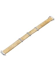 7.5 Inch 14 Karat Gold Plated Sterling Silver Wrapped Wire Bracelet with CZs