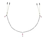 Spartacus Premium Bondage Red Single Strand Nipple Clamps Fun Style Bondage Poducts Unique Sexual Foreplay Enhancement