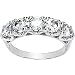 Jewelry : 14K White Gold Created Moissanite Anniversary Band Ring