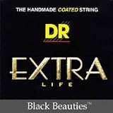 DR Strings BLACK BEAUTIES - EXTRA-Life Black Coated Electric 10-46