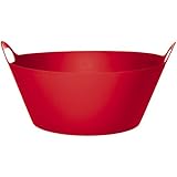 Grasslands Road Red Plastic Party Drink Chiller Tub with Handles