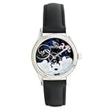 Croton Montre Femme CN207317BSBK- Bracelet Cuir Noir a Sangle