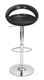 2 Designer Black Bar Stools With Gas Lift Full Swivel