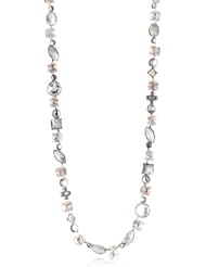 Sorrelli "Snow Bunny" Neutral Crystal Classic Style Silver-Tone Necklace