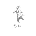 Sudden Shadows Soccer Footwork Wall Sticker Set - 22x44"