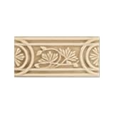 Adex USA Hampton Listello Flower 3 x 6 Taupe Ceramic Tile & Stone