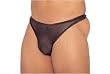 Men's Sexy Sheer Fishnet Thong. Sizes Small Medium Large or X-Large in Black.